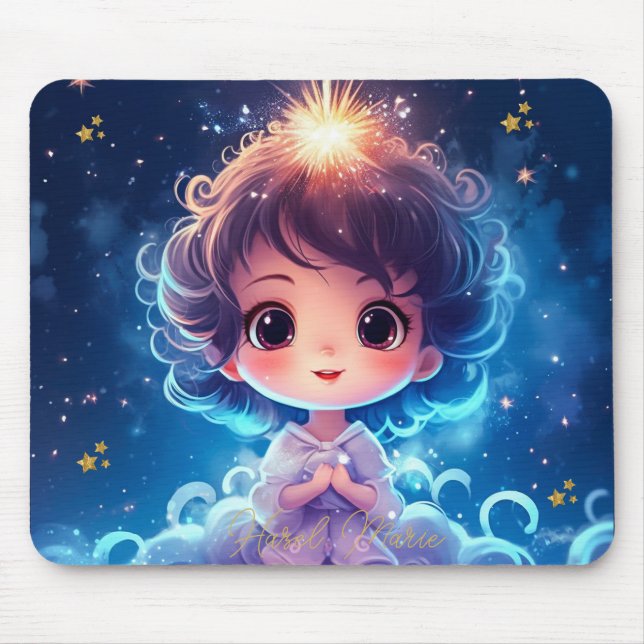Tapis De Souris Twinkle Little Starry Princess Girl Anniversaire (Devant)