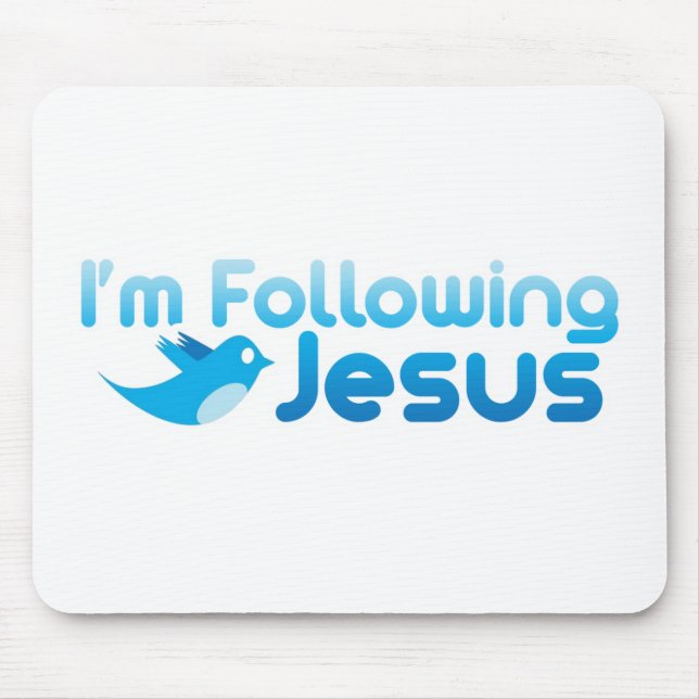 Tapis De Souris Twitter moi Je suis Jésus Christ (Devant)