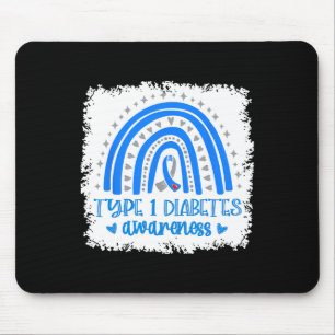 Tapis De Souris Type 1 Diabète Novembre Nous Portons Bleu Pour Le