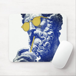 Tapis De Souris Type Stoïque avec des Lunettes de Soleil Cool