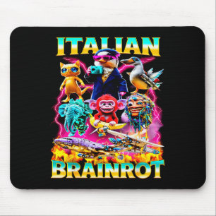 Tapis De Souris Types de personnage de mème de cerveau italien des