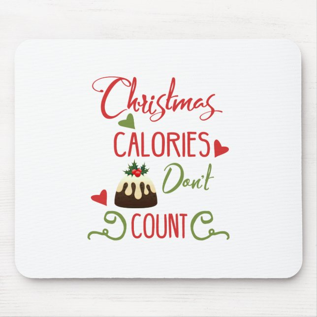 Tapis De Souris Typographie amusante de Noël (Devant)