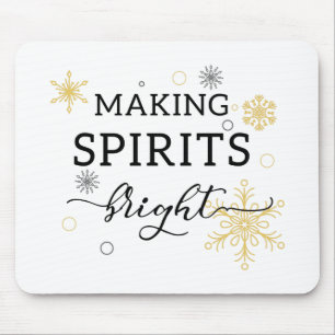 Tapis De Souris Typographie amusante Noël