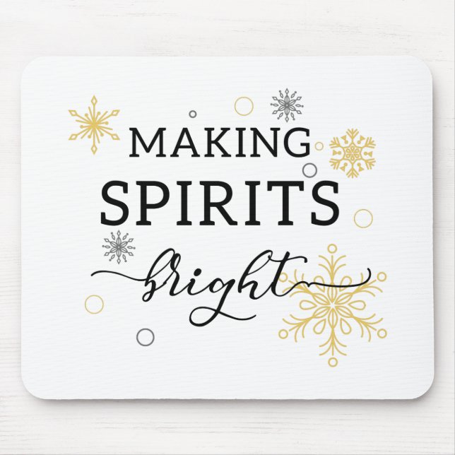 Tapis De Souris Typographie amusante Noël (Devant)