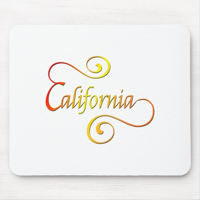 Tapis De Souris Typographie de Californie (Devant)