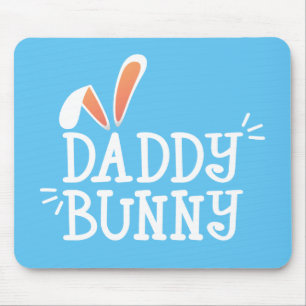 Tapis De Souris Typographie de Pâques Simple Daddy Bunny Mousepa