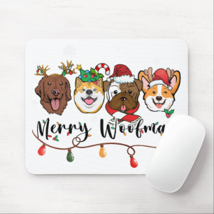 Tapis de souris typographie Joyeux Woofmas