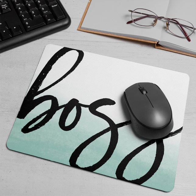 Tapis De Souris Typographie moderne Boss (Créateur téléchargé)