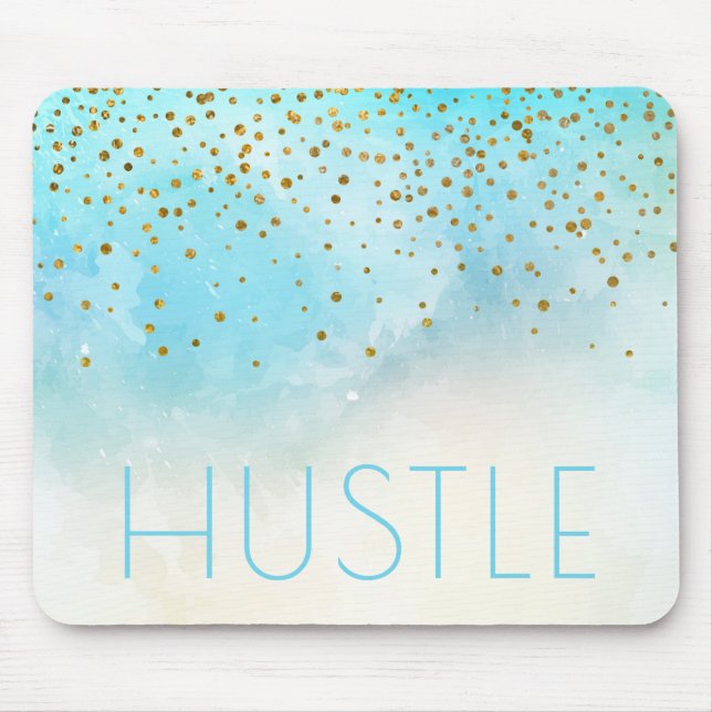 Tapis De Souris Typographie moderne de l'aquarelle | de hâte de (Devant)