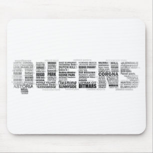 Tapis De Souris Typographie Mousepad de la Reine New York