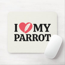Typographie personnalisée Je t'aime mon perroquet