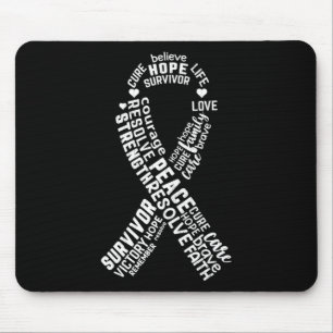 Tapis De Souris Typographie Sensibilisation au cancer du sein Grap
