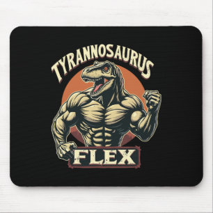 Tapis De Souris Tyrannosaure culturiste drôle Flex Gym T-rex Din