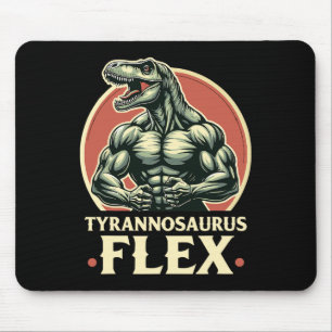 Tapis De Souris Tyrannosaure culturiste drôle Flex Gym T-rex Din