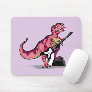 Tapis De Souris Tyrannosaurus Rex Jouant La Guitare.