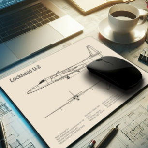 Tapis De Souris U-2 Dragon Lady - Plan directeur de l'avion SD
