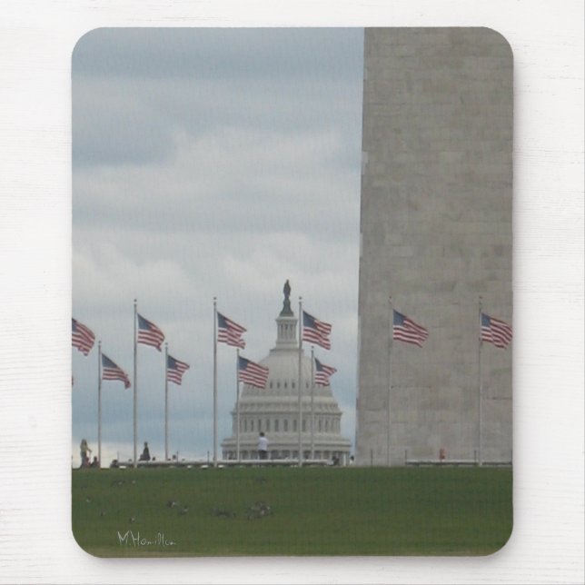 Tapis De Souris U.S. Capitol et Washington Monument (Devant)