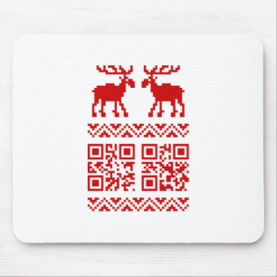 Tapis De Souris Ugly Christmas Sweater Code QR Bon Nouvel An !