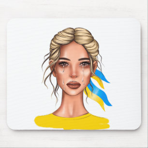 Tapis De Souris Ukrain Stop War Blonde