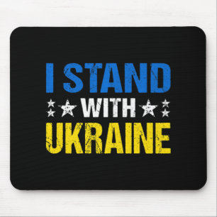 Tapis De Souris Ukraine Drapeau rétro ukrainien Vintage Femmes Pat