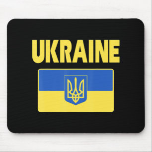 Tapis De Souris Ukraine Drapeau rétro ukrainien Vintage Femmes Pat