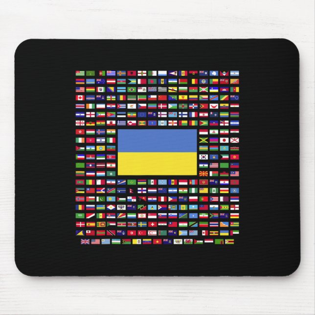 Tapis De Souris Ukraine Explorer les drapeaux du monde  (Devant)