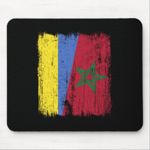 Tapis De Souris Ukraine Maroc Demi-Drapeau Ukrainien Marocain Heri