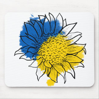Tapis De Souris Ukraine Soutien au tournesol