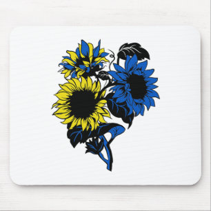 Tapis De Souris Ukraine Tournesol Bleu Jaune Drapeau Ukrainien Sup