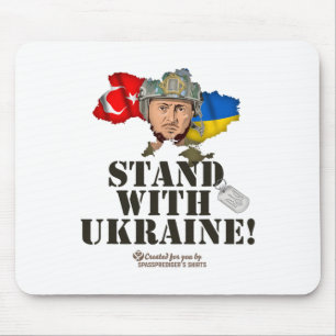 Tapis De Souris Ukraine Turquie Volodymyr Zelensky Soutenez l'Ukra