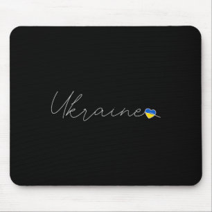 Tapis De Souris Ukrajina Amour Simple Drapeau Ukrainien Cœur Sur U