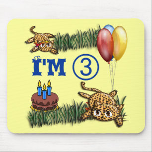 Tapis De Souris Ultra Mignon Anniversaire Safari Léopard 3 Ans