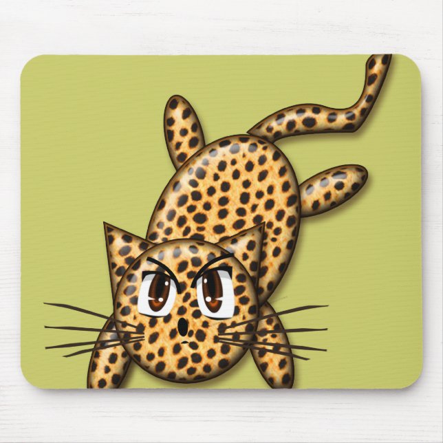 Tapis De Souris Ultra Mignon Kitty Léopard d'Anime (Devant)