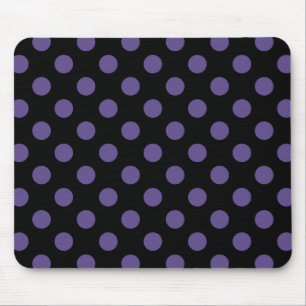 Tapis De Souris Ultra violet polka dots on black
