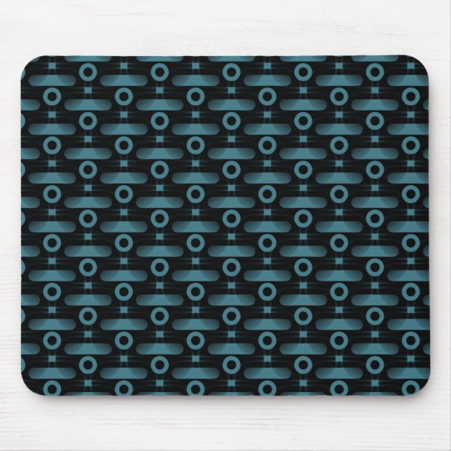 Tapis De Souris Ultramoderne Abstrait Mousepad, Turquoise (Devant)