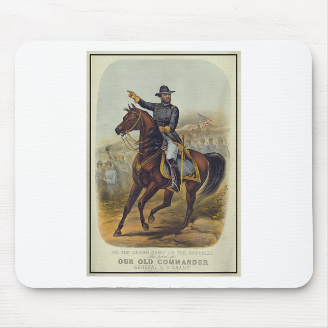 Tapis De Souris Ulysses S. Grant Sur Le Cheval (Devant)