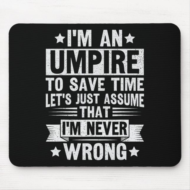 Tapis De Souris Umpire Funny Sketll Design For An Umpire  (Devant)