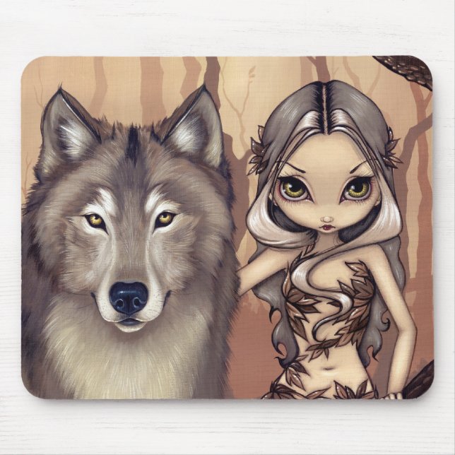 Tapis De Souris "Un ami de loup" Mousepad (Devant)