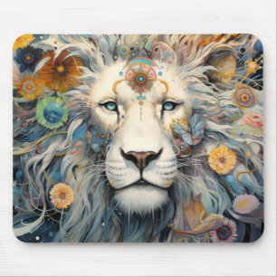 Tapis De Souris Un animal coloré de Lion enchantant Abstrait