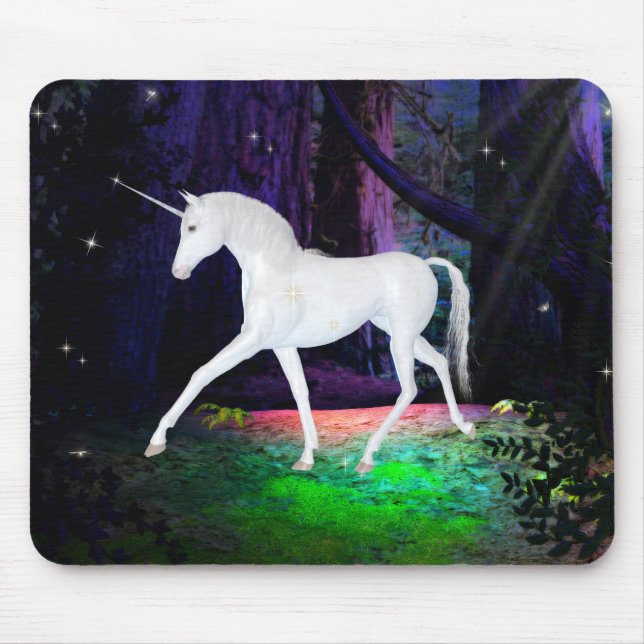 Tapis De Souris Un aperçu d'une licorne - Imaginaire Mousepad (Devant)