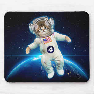 Tapis De Souris Un astronaute de chat dans l'espace