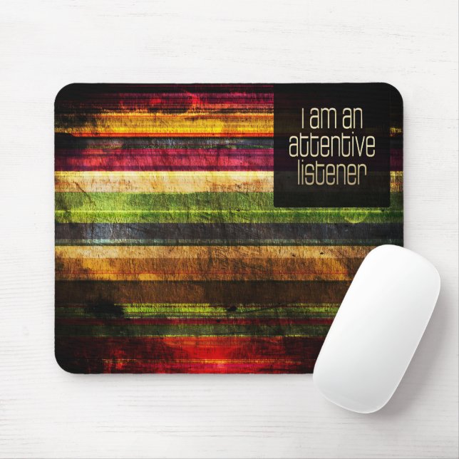 Tapis De Souris "Un auditeur attentif" Motivation Affirmation (Avec souris)