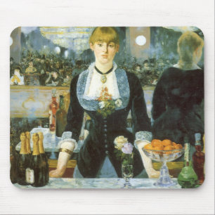 Tapis De Souris Un bar aux Folies Bergere par Edouard Manet