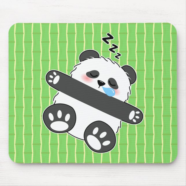 Tapis De Souris Un bébé panda mignon dormant paisiblement (Devant)