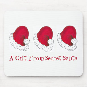 Tapis De Souris Un cadeau du Père Noël Secret Noël Noël Rouge Noël