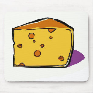 Tapis De Souris Un-cale-de-jaune-fromage-avec-trou-bruit-art
