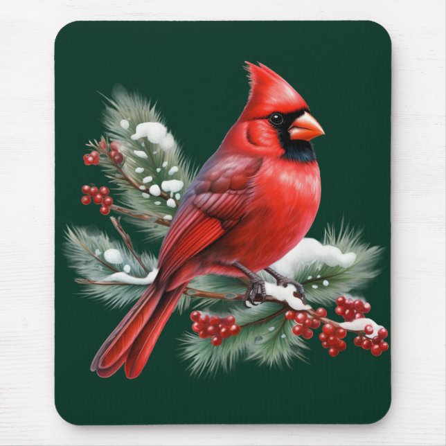 Tapis De Souris Un Cardinal Rouge (Devant)