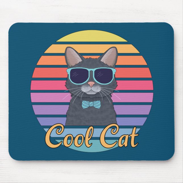 Tapis De Souris Un chat Cool (Devant)