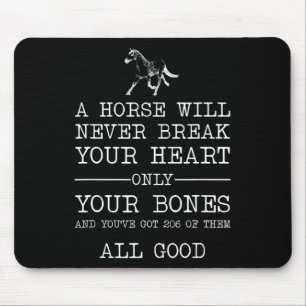 Tapis De Souris Un Cheval Ne Casse Jamais Ton Coeur Drôle Horsebac