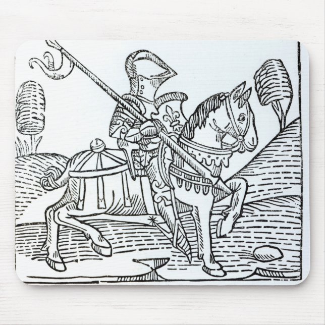 Tapis De Souris Un chevalier, jeu de Caxton du 'des échecs (Devant)